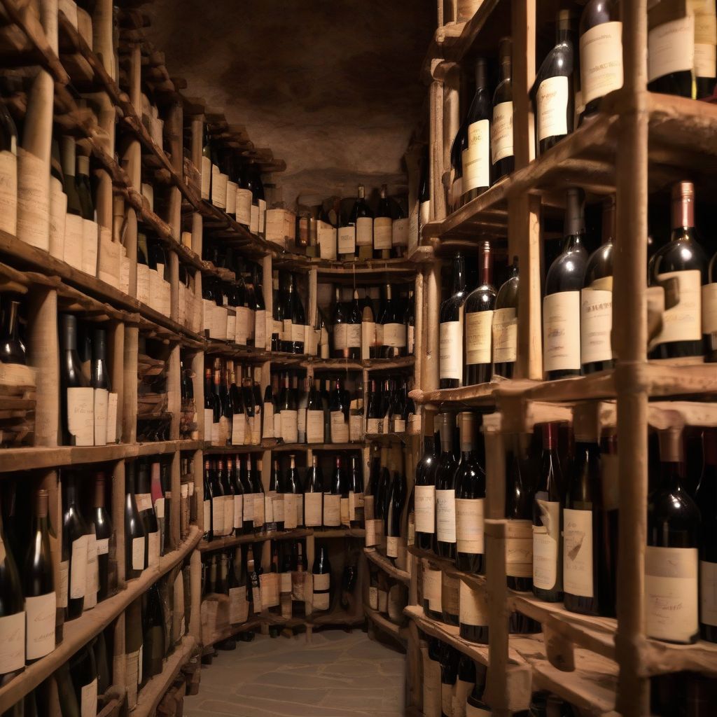 Aged Wine in a Cellar